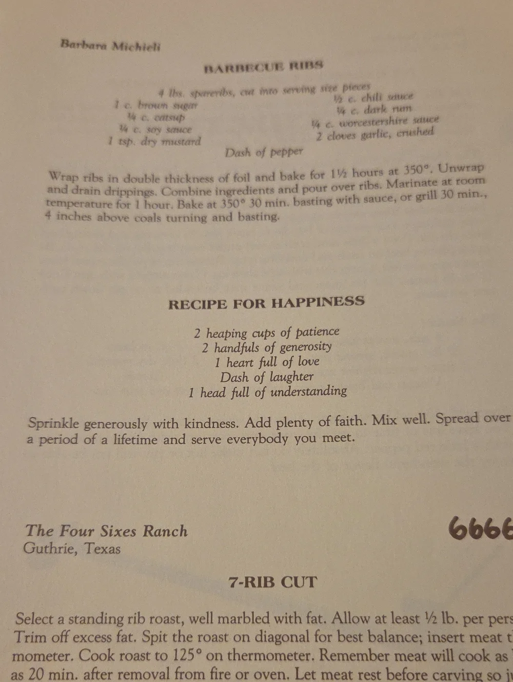1985 Trail Boss's Cowboy Cookbook SRM Society for Range Management